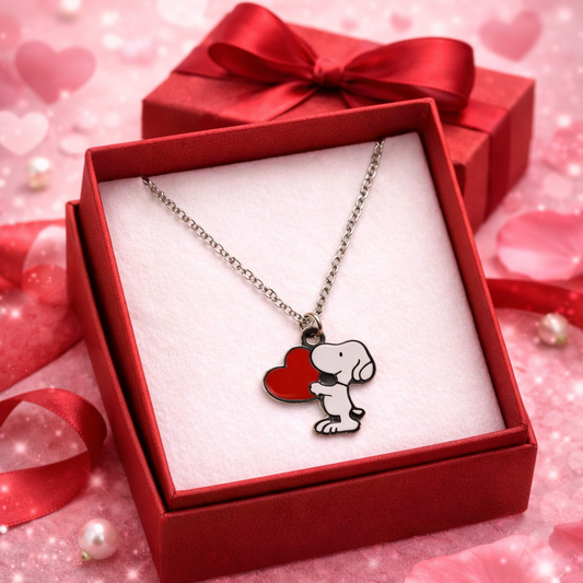 Collar de Snoopy para San Valentín